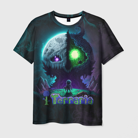 Мужская футболка 3D с принтом Terraria monster , 100% полиэфир | прямой крой, круглый вырез горловины, длина до линии бедер | 