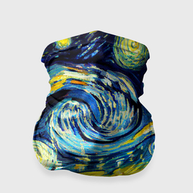 Бандана-труба 3D с принтом Винсент ван Гог, звездная ночь , 100% полиэстер, ткань с особыми свойствами — Activecool | плотность 150‒180 г/м2; хорошо тянется, но сохраняет форму | 