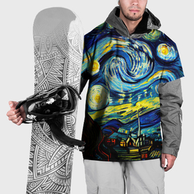 Накидка на куртку 3D с принтом Винсент ван Гог, звездная ночь , 100% полиэстер |  | 