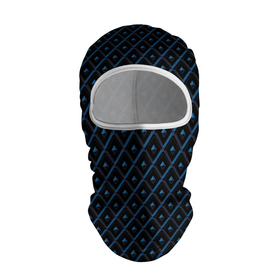 Балаклава 3D с принтом Ромбики синие в Санкт-Петербурге, 100% полиэстер, ткань с особыми свойствами — Activecool | плотность 150–180 г/м2; хорошо тянется, но при этом сохраняет форму. Закрывает шею, вокруг отверстия для глаз кайма. Единый размер | 