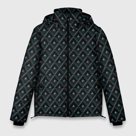 Мужская зимняя куртка 3D с принтом Ромбики серые в Белгороде, верх — 100% полиэстер; подкладка — 100% полиэстер; утеплитель — 100% полиэстер | длина ниже бедра, свободный силуэт Оверсайз. Есть воротник-стойка, отстегивающийся капюшон и ветрозащитная планка. 

Боковые карманы с листочкой на кнопках и внутренний карман на молнии. | 