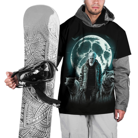 Накидка на куртку 3D с принтом Король и Шут Лесник с волками в Курске, 100% полиэстер |  | Тематика изображения на принте: 