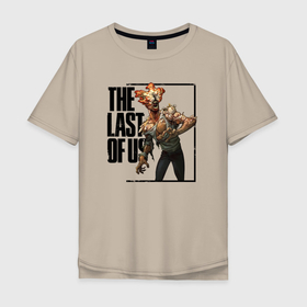 Мужская футболка хлопок Oversize с принтом Clicker   The last of us в Санкт-Петербурге, 100% хлопок | свободный крой, круглый ворот, “спинка” длиннее передней части | 