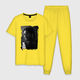 Мужская пижама хлопок с принтом Педро Паскаль в Петрозаводске, 100% хлопок | брюки и футболка прямого кроя, без карманов, на брюках мягкая резинка на поясе и по низу штанин
 | 