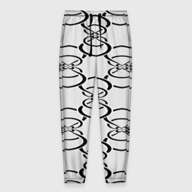 Мужские брюки 3D с принтом Восьмерка паттерн в Курске, 100% полиэстер | манжеты по низу, эластичный пояс регулируется шнурком, по бокам два кармана без застежек, внутренняя часть кармана из мелкой сетки | 