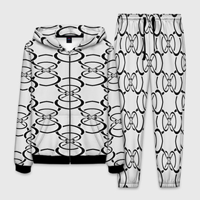 Мужской костюм 3D с принтом Восьмерка паттерн в Курске, 100% полиэстер | Манжеты и пояс оформлены тканевой резинкой, двухслойный капюшон со шнурком для регулировки, карманы спереди | 