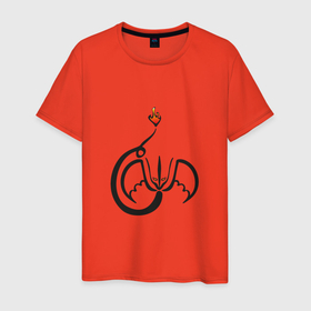 Мужская футболка хлопок с принтом Дракон Саша минималистичный леттеринг в Тюмени, 100% хлопок | прямой крой, круглый вырез горловины, длина до линии бедер, слегка спущенное плечо. | 