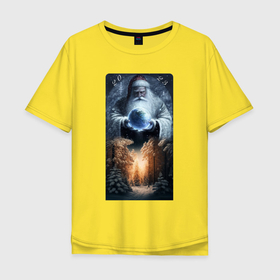 Мужская футболка хлопок Oversize с принтом Мира вам и добра в Курске, 100% хлопок | свободный крой, круглый ворот, “спинка” длиннее передней части | 