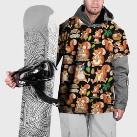 Накидка на куртку 3D с принтом Хозяйственная белочка в Кировске, 100% полиэстер |  | Тематика изображения на принте: 