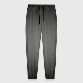 Мужские брюки 3D с принтом Серый, черный градиент в Кировске, 100% полиэстер | манжеты по низу, эластичный пояс регулируется шнурком, по бокам два кармана без застежек, внутренняя часть кармана из мелкой сетки | 