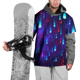 Накидка на куртку 3D с принтом Neon rain в Кировске, 100% полиэстер |  | Тематика изображения на принте: 