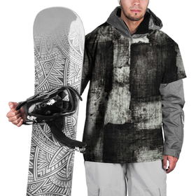 Накидка на куртку 3D с принтом Белый и чёрный абстракт в Курске, 100% полиэстер |  | 