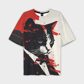 Мужская футболка oversize 3D с принтом Spy Cat   C Cats Collection   HufSya в Петрозаводске,  |  | Тематика изображения на принте: 