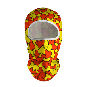 Балаклава 3D с принтом Красно желтые сердца , 100% полиэстер, ткань с особыми свойствами — Activecool | плотность 150–180 г/м2; хорошо тянется, но при этом сохраняет форму. Закрывает шею, вокруг отверстия для глаз кайма. Единый размер | 