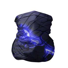 Бандана-труба 3D с принтом Красивая синяя неоновая лава в Новосибирске, 100% полиэстер, ткань с особыми свойствами — Activecool | плотность 150‒180 г/м2; хорошо тянется, но сохраняет форму | 