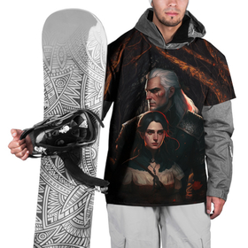 Накидка на куртку 3D с принтом Геральт и Йеннифэр в Кировске, 100% полиэстер |  | Тематика изображения на принте: 