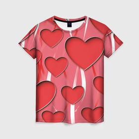 Женская футболка 3D с принтом Святой Валентин для  твоих любимых в Кировске, 100% полиэфир ( синтетическое хлопкоподобное полотно) | прямой крой, круглый вырез горловины, длина до линии бедер | 