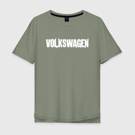 Мужская футболка хлопок Oversize с принтом Volkswagen batman text в Курске, 100% хлопок | свободный крой, круглый ворот, “спинка” длиннее передней части | 