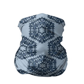 Бандана-труба 3D с принтом Снежинка в форме многоугольника в Петрозаводске, 100% полиэстер, ткань с особыми свойствами — Activecool | плотность 150‒180 г/м2; хорошо тянется, но сохраняет форму | Тематика изображения на принте: 