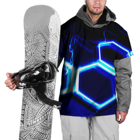 Накидка на куртку 3D с принтом Neon abstraction plates storm в Екатеринбурге, 100% полиэстер |  | 