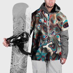 Накидка на куртку 3D с принтом Волны   краски в Курске, 100% полиэстер |  | Тематика изображения на принте: 