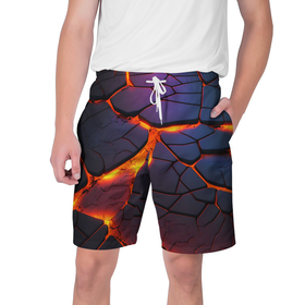 Мужские шорты 3D с принтом Неоновая лава   течение ,  полиэстер 100% | прямой крой, два кармана без застежек по бокам. Мягкая трикотажная резинка на поясе, внутри которой широкие завязки. Длина чуть выше колен | 