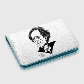 Картхолдер с принтом с принтом Gustav Mahler в Белгороде, натуральная матовая кожа | размер 7,3 х 10 см; кардхолдер имеет 4 кармана для карт; | 