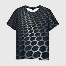 Мужская футболка 3D с принтом Металическая бронь , 100% полиэфир | прямой крой, круглый вырез горловины, длина до линии бедер | 