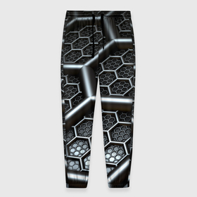 Мужские брюки 3D с принтом Geometry abstraction в Кировске, 100% полиэстер | манжеты по низу, эластичный пояс регулируется шнурком, по бокам два кармана без застежек, внутренняя часть кармана из мелкой сетки | 