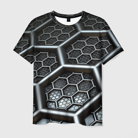 Мужская футболка 3D с принтом Geometry abstraction в Кировске, 100% полиэфир | прямой крой, круглый вырез горловины, длина до линии бедер | 