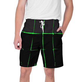 Мужские шорты 3D с принтом Абстрактные лучи лазерные в Санкт-Петербурге,  полиэстер 100% | прямой крой, два кармана без застежек по бокам. Мягкая трикотажная резинка на поясе, внутри которой широкие завязки. Длина чуть выше колен | 