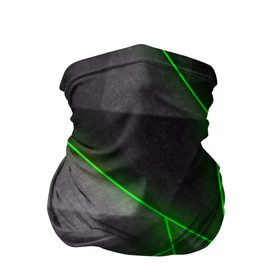 Бандана-труба 3D с принтом Stripes Abstract green в Екатеринбурге, 100% полиэстер, ткань с особыми свойствами — Activecool | плотность 150‒180 г/м2; хорошо тянется, но сохраняет форму | 