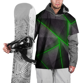 Накидка на куртку 3D с принтом Stripes Abstract green , 100% полиэстер |  | Тематика изображения на принте: 