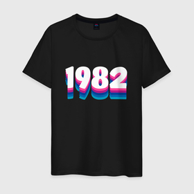 Мужская футболка хлопок с принтом Made in 1982 vintage art в Тюмени, 100% хлопок | прямой крой, круглый вырез горловины, длина до линии бедер, слегка спущенное плечо. | Тематика изображения на принте: 