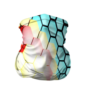 Бандана-труба 3D с принтом Shape abstract color в Екатеринбурге, 100% полиэстер, ткань с особыми свойствами — Activecool | плотность 150‒180 г/м2; хорошо тянется, но сохраняет форму | 