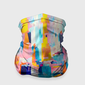 Бандана-труба 3D с принтом Живописные мазки краски в Тюмени, 100% полиэстер, ткань с особыми свойствами — Activecool | плотность 150‒180 г/м2; хорошо тянется, но сохраняет форму | 