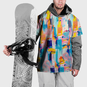 Накидка на куртку 3D с принтом Живописные мазки краски в Курске, 100% полиэстер |  | Тематика изображения на принте: 