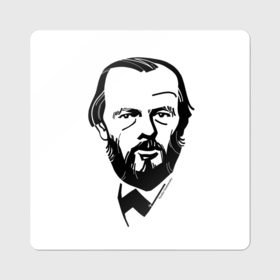 Магнит виниловый Квадрат с принтом Dostoevsky в городе Новоалтайск, полимерный материал с магнитным слоем | размер 9*9 см, закругленные углы | 