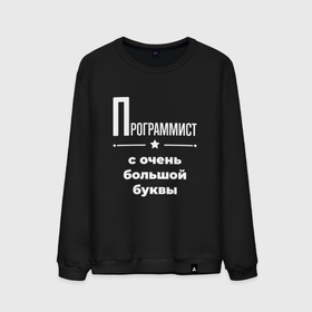 Мужской свитшот хлопок с принтом Программист с очень большой буквы в городе Новоалтайск, 100% хлопок |  | Тематика изображения на принте: 