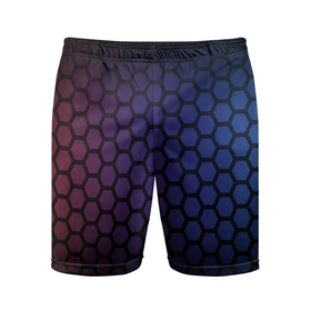 Мужские шорты спортивные с принтом abstract hexagon fon в Кировске,  |  | Тематика изображения на принте: 