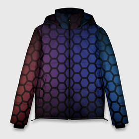 Мужская зимняя куртка 3D с принтом abstract hexagon fon в Екатеринбурге, верх — 100% полиэстер; подкладка — 100% полиэстер; утеплитель — 100% полиэстер | длина ниже бедра, свободный силуэт Оверсайз. Есть воротник-стойка, отстегивающийся капюшон и ветрозащитная планка. 

Боковые карманы с листочкой на кнопках и внутренний карман на молнии. | 