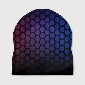Шапка 3D с принтом abstract hexagon fon в Екатеринбурге, 100% полиэстер | универсальный размер, печать по всей поверхности изделия | Тематика изображения на принте: 