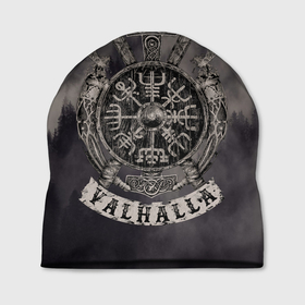 Шапка 3D с принтом Вальхалла викингов в Тюмени, 100% полиэстер | универсальный размер, печать по всей поверхности изделия | Тематика изображения на принте: 
