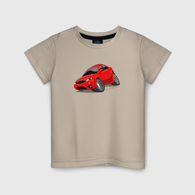 Детская футболка хлопок с принтом Машинка Ford Mondeo в Тюмени, 100% хлопок | круглый вырез горловины, полуприлегающий силуэт, длина до линии бедер | 