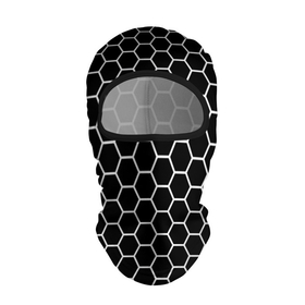 Балаклава 3D с принтом черно белые соты абстракция в Новосибирске, 100% полиэстер, ткань с особыми свойствами — Activecool | плотность 150–180 г/м2; хорошо тянется, но при этом сохраняет форму. Закрывает шею, вокруг отверстия для глаз кайма. Единый размер | 