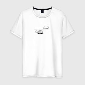 Мужская футболка хлопок с принтом Сладкий пончик в Тюмени, 100% хлопок | прямой крой, круглый вырез горловины, длина до линии бедер, слегка спущенное плечо. | 