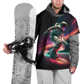 Накидка на куртку 3D с принтом Cosmonaut space surfing , 100% полиэстер |  | 