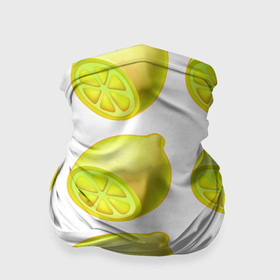 Бандана-труба 3D с принтом Паттерн лимоны , 100% полиэстер, ткань с особыми свойствами — Activecool | плотность 150‒180 г/м2; хорошо тянется, но сохраняет форму | 