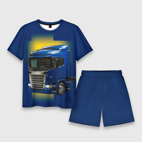 Мужской костюм с шортами 3D с принтом Scania truck в Тюмени,  |  | 