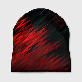 Шапка 3D с принтом Черно Красная штриховка в Санкт-Петербурге, 100% полиэстер | универсальный размер, печать по всей поверхности изделия | 